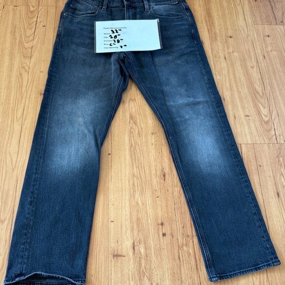 G Star Raw Mosa Straight Jeans Mens 33/30 Black Wash Denim - Picture 2 of 9